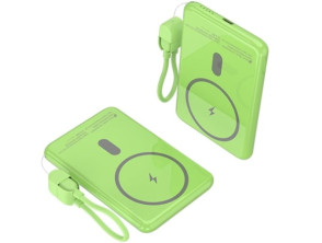 Powerbank Inalámbrico 20W Verde 5000mAh Leotec LEPOWW20W5G