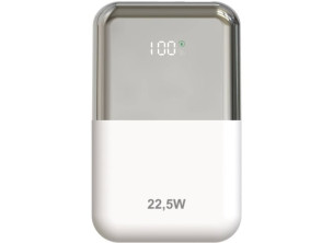 Powerbank 10000mAh Blanco y Plata Leotec LEPOW22W10WS/ 22.5W