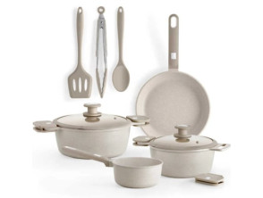 Pack de Cocina Monix Denmark: Aluminio Fundido, Cazo Ø16cm, Sartén Ø24cm, Cacerolas Ø20-24cm
