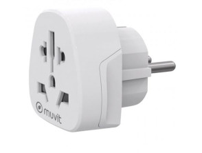 Enchufe Universal Muvit For Change con 1 Toma de Corriente