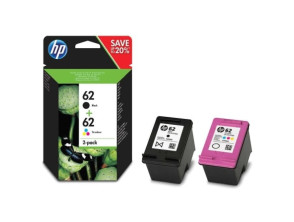 Cartucho de Tinta HP nº62 Multipack Original - Negro