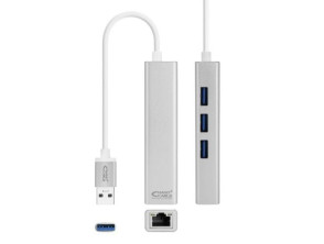 Hub USB 3.0 Nanocable con 3 Puertos USB y 1 Puerto RJ45