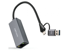 Adaptador USB Tipo-C Macho a RJ45 Marca Nanocable