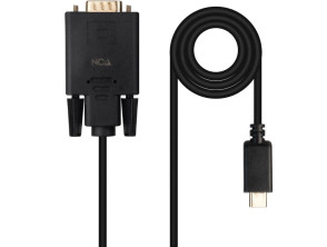 CONVERSOR USB-C/M A VGA/M NEGRO NANOCABLE 1.8M