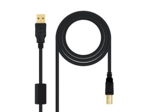 Añadir a la cesta Cable USB 2.0 Nanocable Impresora 5m - USB Tipo-B Macho a Macho Cable USB 2.0 Nanocable Impresora 5m - USB Tipo-B Macho a Macho