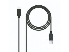 CABLE USB 3.1 GEN2 10Gbps 3A TIPO USB-C A USB-A 1.5 M NEGRO NANOCABLE - Negro