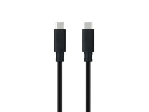 Cable USB 3.1 Tipo-C Nanocable 10.01.4101-L150/ USB Tipo-C Macho - USB Tipo-C Macho/ Hasta 100W/ 10Gbps/ 1.5m