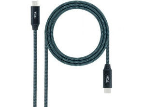 Cable USB Tipo-C Macho - USB Tipo-C Macho 2m 100W 20Gbps Nanocable 3.2