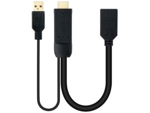Cable Conversor HDMI a DisplayPort Nanocable - Macho HDMI a Hembra DisplayPort, 20cm