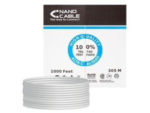 Bobina de Cable RJ45 UTP Cat.5e Nanocable 305m - Alta calidad y rendimiento