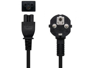 Cable de Alimentación Nanocable Trébol Schuko Macho - C5 Hembra/ 2m