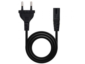 Cable Alimentación Forma 8 Nanocable 10.22.0402-L200/ CEE7/16 Macho - C7 Hembra/ 2m