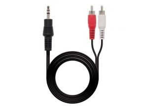 Cable Estéreo Nanocable 10m Jack 3.5 Macho - 2x RCA Macho