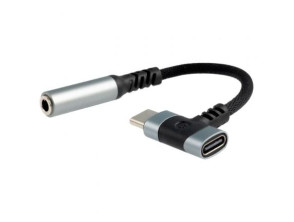 Cable Conversor Audio Nanocable 10.24.1207/ USB Tipo-C Macho - Jack 3.5/ USB Tipo-C Hembra/ 10cm