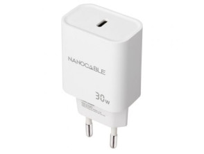 Cargador de Pared Nanocable Tipo-C 1xUSB 30W