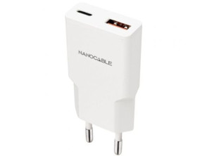 Añadir a la cesta Cargador de Pared 1xUSB Tipo C y 1xUSB Macho Nanocable 30W Cargador de Pared 1xUSB Tipo C y 1xUSB Macho Nanocable 30W