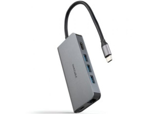 Docking Tipo-C Nanocable 10.16.4609/ 3xUSB/ 1xHDMI 4K/ 1xRJ45/ 1xLector tarjetas/ 1xUSB Tipo-C PD