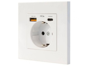Añadir a la cesta Roseta de Pared Nanocable Schuko USB Tipo-C - Modelo 10 35 0011 Roseta de Pared Nanocable Schuko USB Tipo-C - Modelo 10 35 0011