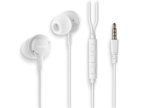 AURICULAR INTRAUDITIVO NGS CROSS DRIFT BLANCO JACK 3.5mm MICROFONO CABLE 120cm CONTROLES - Blancos