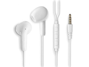 AURICULAR INTRAUDITIVO NGS CROSS FLIP BLANCO JACK 3.5mm MICROFONO CABLE 120cm CONTROLES - Blancos
