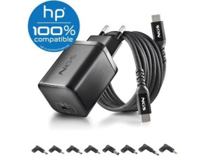 Cargador Portátil GaN 65W HP NGS BUD65W-H 1xUSB Tipo-C Automático Conectores 8