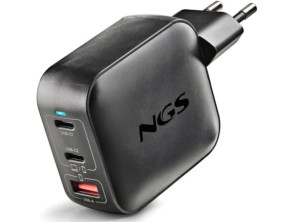 Cargador de Pared GaN NGS 100W con 2xUSB Tipo-C y 1xUSB