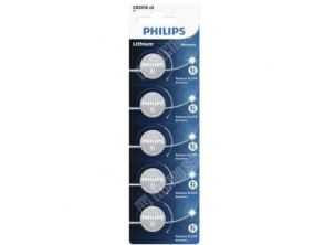 Pack de 5 Pilas de Botón Philips CR2016 Lithium - Tecnología de Litio