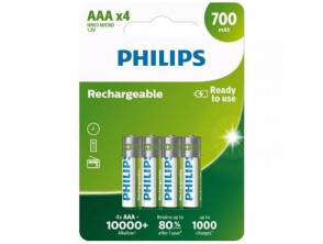 Pilas AAA Philips - Pack de 4, 1.2V