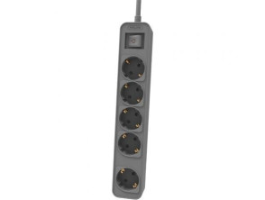Regleta Philips CHP2154G/12 con Interruptor, 5 Tomas de Corriente y Cable de 1.5m