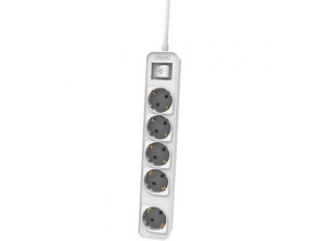 Regleta con Interruptor Philips CHP2154W/12 - 5 Tomas de Corriente - Cable 1.5m