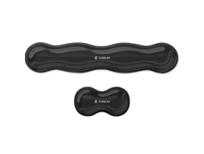 KIT ALFOMBRILLA TECLADO + RATON WRIST REST NEGRO SUBBLIM