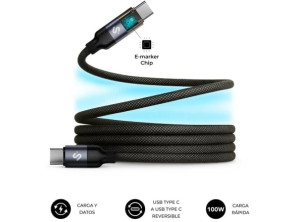 Añadir a la cesta Cable USB Tipo-C Subblim PowerMag Led - USB Tipo-C Macho a USB Tipo-C Macho (2m, 100W, 480Mbps) - Negro Cable USB Tipo-C Subblim PowerMag Led - USB Tipo-C Macho a USB Tipo-C Macho (2m, 100W, 480Mbps) - Negro