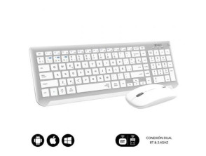 Añadir a la cesta Teclado y Ratón Inalámbrico Subblim Combo Dual Prestige Extendido - Blanco y Plata Teclado y Ratón Inalámbrico Subblim Combo Dual Prestige Extendido - Blanco y Plata