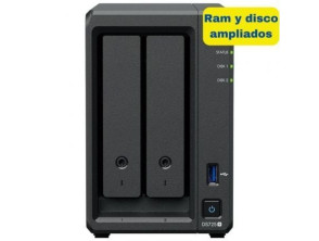 NAS Synology Diskstation DS725+ con 2 Bahías 3.5"- 2.5", 8GB DDR4/ 8TB