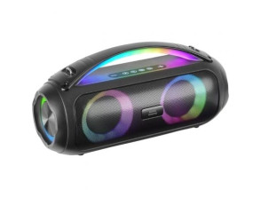 ALTAVOZ BLUETOOTH PORTABLE MARS GAMING MSPULSEW NEGRO 50W ULTRABASS RGB BAT. 8h BT USB AUX FM - Negro