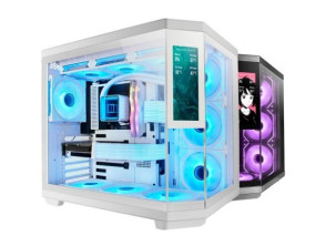 CAJA ATX MARS GAMING MC3TCORELCDW 3 CRISTAL TEMPLADO PANTALLA LCD 2x3.5 3x2.5 GPU 4 - Blanca