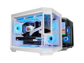 CAJA MICROATX MARS GAMING MC3TCORELCDMW COLOR BLANCO GPU MAX 315MM CRISTAL TEMPLADO LCD - Blanca