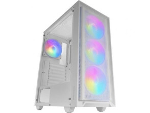 CAJA ATX MARS GAMING MCAIRW FRONTAL BLANCO DE MALLA 4x120mm RAINBOW - Blanca