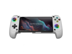 GAMEPAD BLUETOOTH MARS GAMING MGPX PARA SMARTPHONES Y MULTIPLATAFORMA USB-C 8h BATERIA RGB BLANCO - Blanco