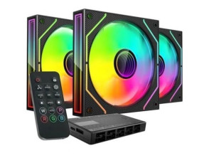 Pack 3 Ventiladores Mars Gaming MF-3DPROKIT 12cm con HUB y Mando a Distancia