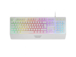 TECLADO MARS GAMING MK124ES H-MECH FRGB RAINBOW COLOR BLANCO - Blanco