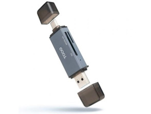 Lector de Tarjetas Externo TooQ TQR-3001G - Para Transferir Datos Rápidamente