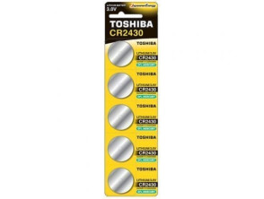 Pack de 5 Pilas de Botón CR2430 Toshiba 3V