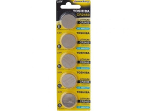 Pack de 5 Pilas de Botón Toshiba CR2450/3V - Alta Calidad y Rendimiento
