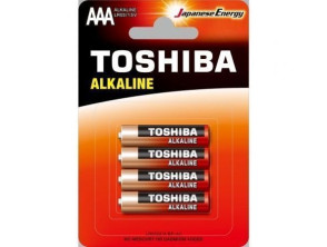 Pilas Toshiba Alkaline LR03 1.5V - Pack de 4 AAA