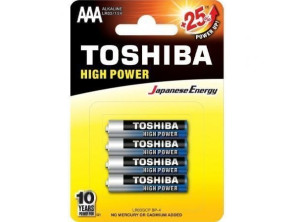 4 Pilas AAA Toshiba High Power LR03/ 1.5V - Pack Duradero