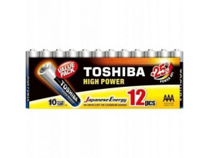 Pack de 12 Pilas AAA Toshiba High Power LR03/ 1.5V - Electrónica