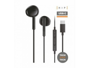 Tech One Tech Auriculares Intrauditivos earTECH TEC1302 con Micrófono USB Tipo-C