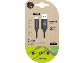 Añadir a la cesta Cable USB 2.0 Tech One Tech TEC2001 - USB Macho a MicroUSB Macho - 1m Cable USB 2.0 Tech One Tech TEC2001 - USB Macho a MicroUSB Macho - 1m