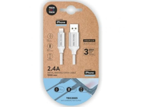 Añadir a la cesta Cable USB 2.0 Tech One Tech TEC2005/ USB Macho - Lightning Macho/ 1m Cable USB 2.0 Tech One Tech TEC2005/ USB Macho - Lightning Macho/ 1m